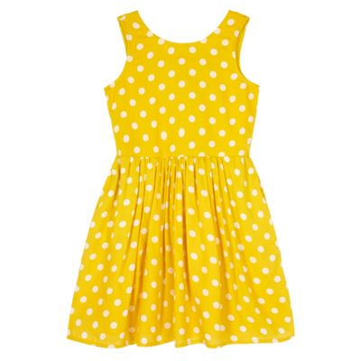 Yumi Girl Yellow Polka Dot Day Dress